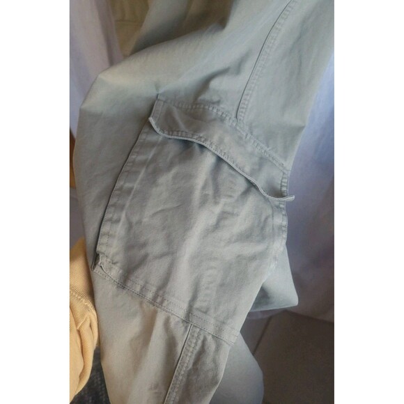 FARM RIO Olive Green Cotton Utility Camp Harem Drawstring Pants Jumpsuit XL - Picture 8 of 14